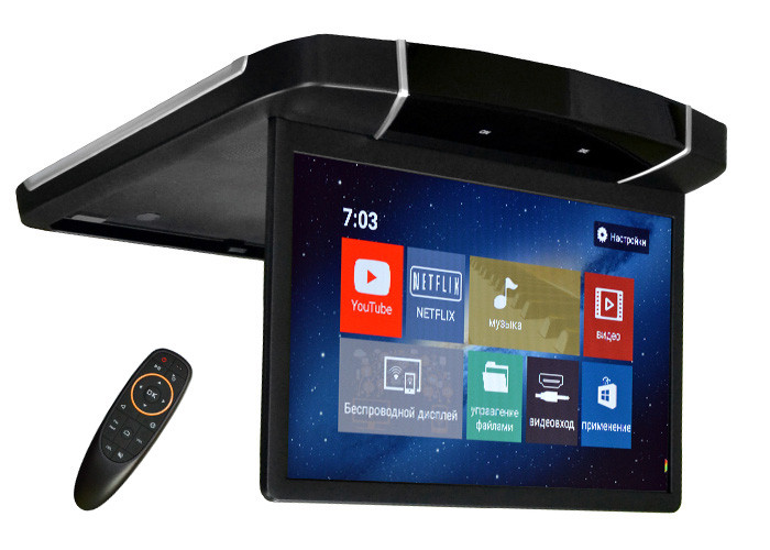 Потолочный Смарт ТВ 15,6" ERGO ER15UN (IPS FullHD, Android) черный